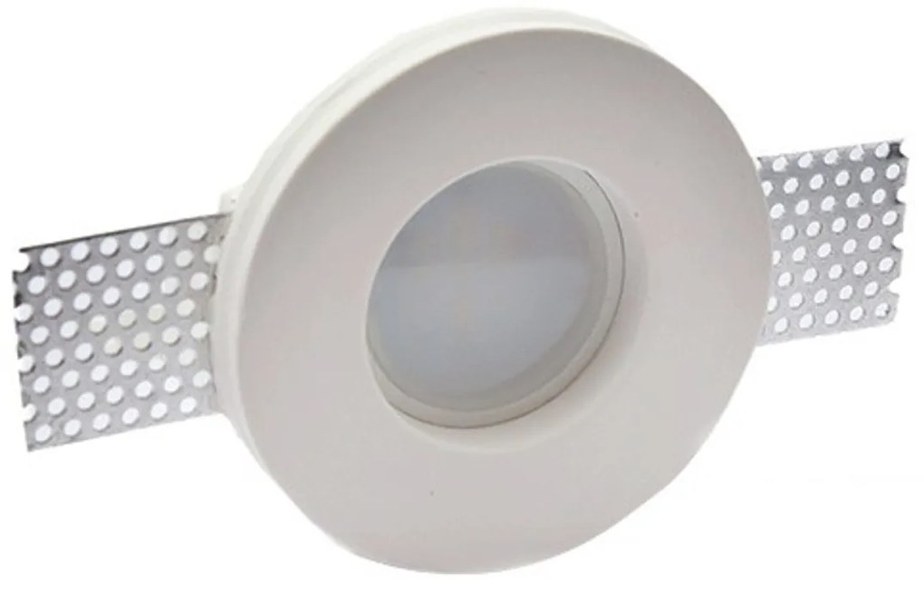 Portafaretto GU10 e MR16 in Gesso Pitturabile Tondo Ø95mm