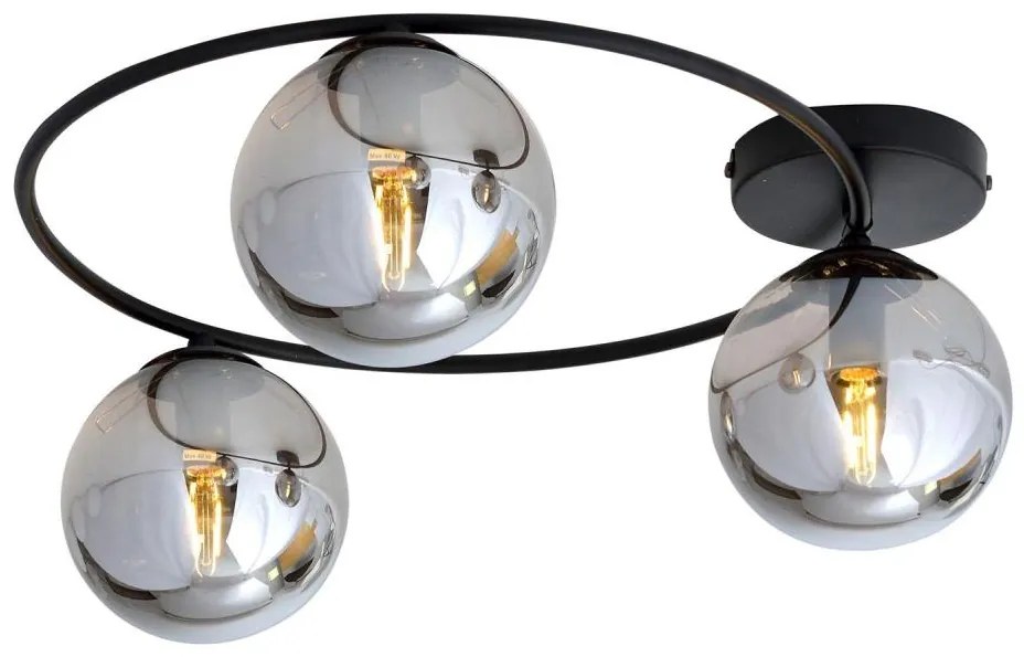 Plafoniera SOPRA 3xE14/10W/230V nero