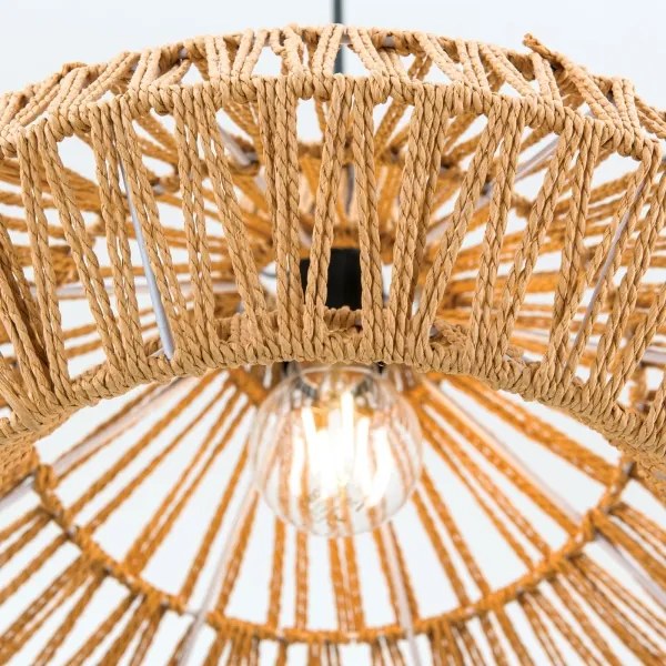 Orion HL 6-1813/1 - Lampadario a sospensione con filo BASKET 1xE27/40W/230V diametro 40 cm canapa