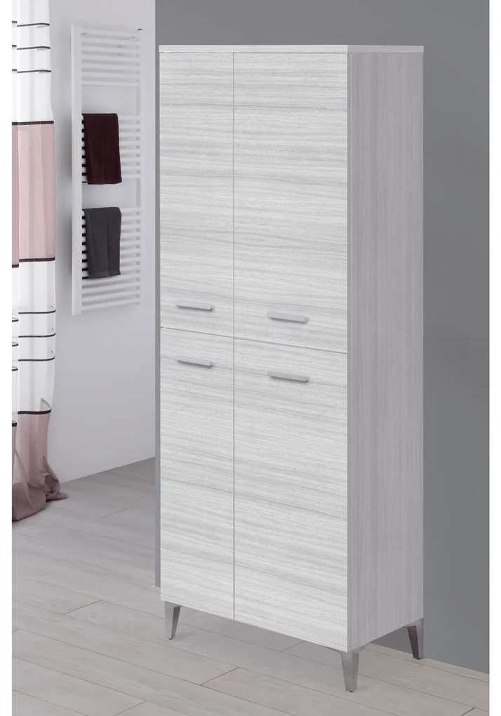 Colonna Armadio/Scarpiera a Terra 154 Cm Quattro Cassetti Feridras "Stella" Grigio