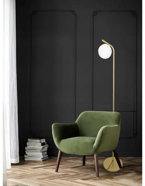 Lampada da terra 1xE27/40W/230V oro/bianco