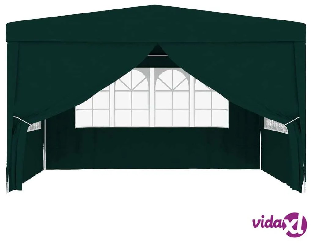 vidaXL Gazebo Professionale con Pareti 4x4 m Verde 90 g/m²