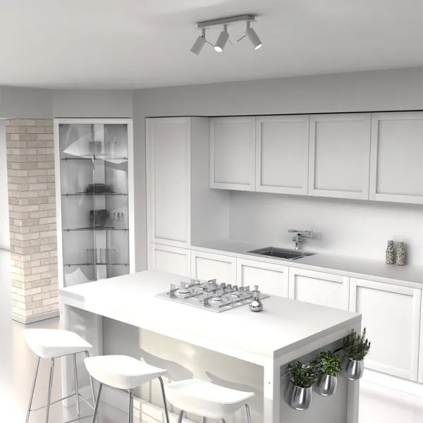 Faretto PRESTON 3xGU10/40W/230V bianco