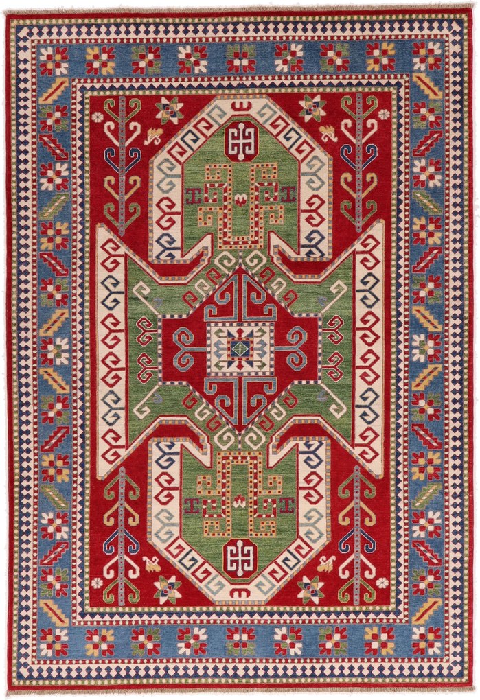 Kazak Tappeto 210x300 (Pakistan) Annodato A Mano