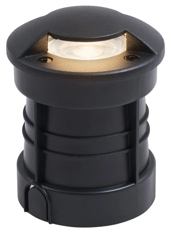 Faretto da terra moderno nero GU10 50mm 2 luci effetto IP65 - Cellar