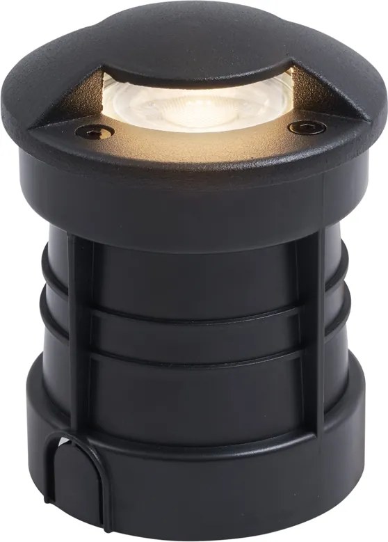 Set di 6 faretti da terra moderni neri GU10 50mm effetto a 2 luci IP65 - Cellar