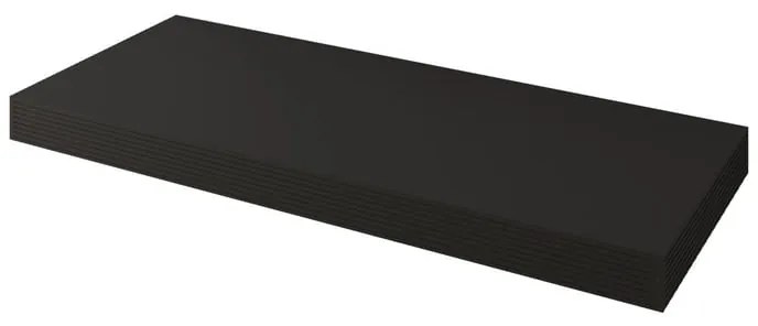 Top per lavabo Plissé BADEN HAUS L 120 x H 8 x P 50 cm nero mdf, opaco