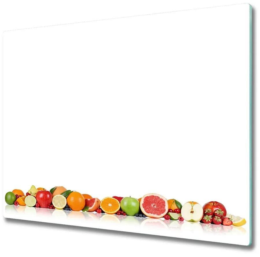 Tagliere in vetro temperato Frutta colorata 60x52 cm