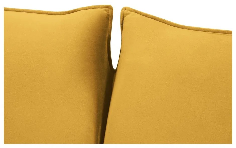 Divano letto in velluto senape 214 cm Vienna - Cosmopolitan Design