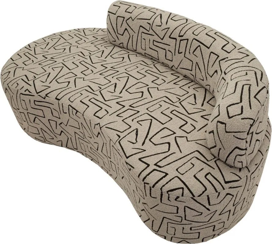 Divano beige con rivestimento in bouclé 176 cm Nairobi – Mauro Ferretti