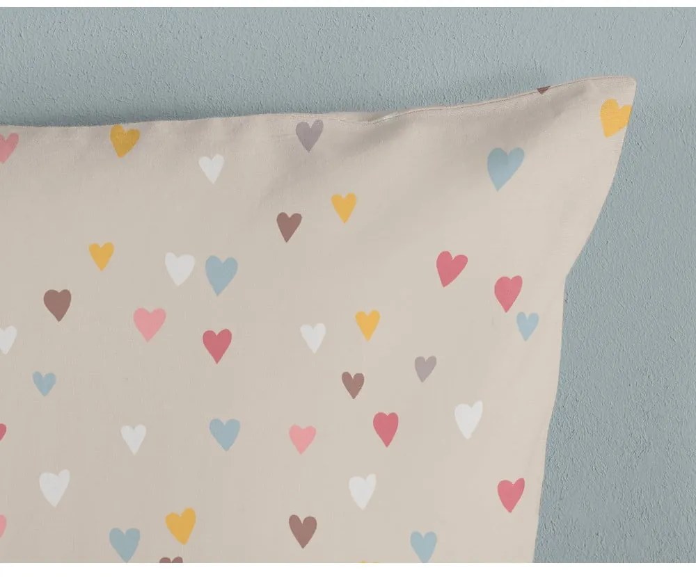 Set copripiumino e federa da bambini marrone/beige in cotone per culla 100x135 cm Hugs – Good Morning