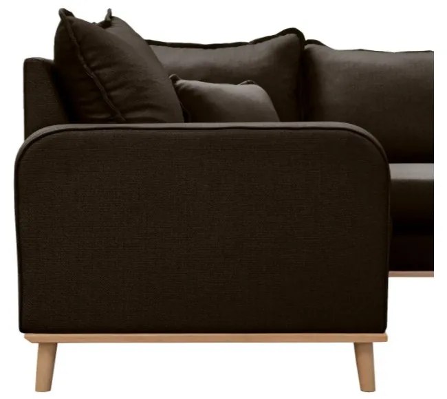 Divano angolare nero (angolo destro) Beata - Ropez