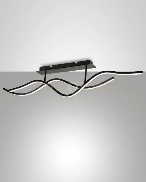 Sinuo plafoniera moderna nera a led 3000k - 36w - 3880 lm dimmerabi...