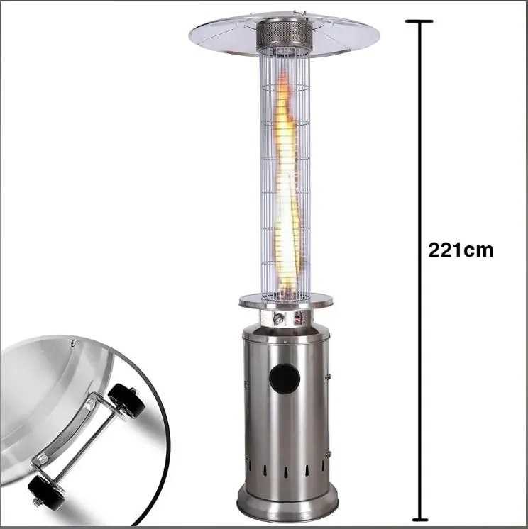 Stufa Da Esterno Fungo A Gas GPL 13 KW Nera | Leroy Merlin - Foto 7