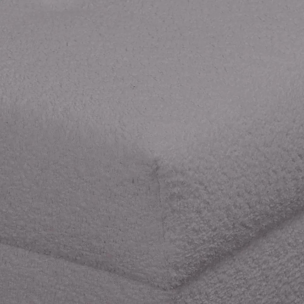 Sgabello grigio scuro in tessuto bouclé Ariella - Ropez