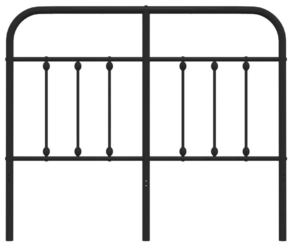 Testiera in Metallo Nero 120 cm