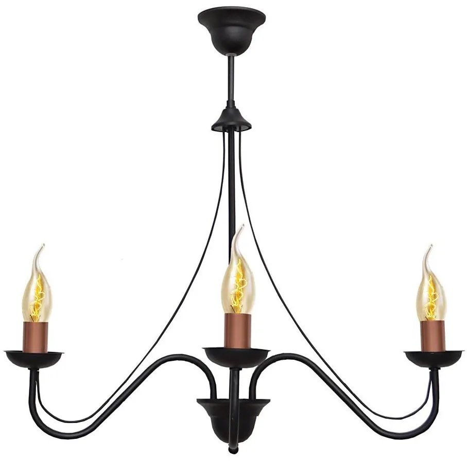 Lampadario a sospensione con supporto rigido MALBO 3xE14/60W/230V