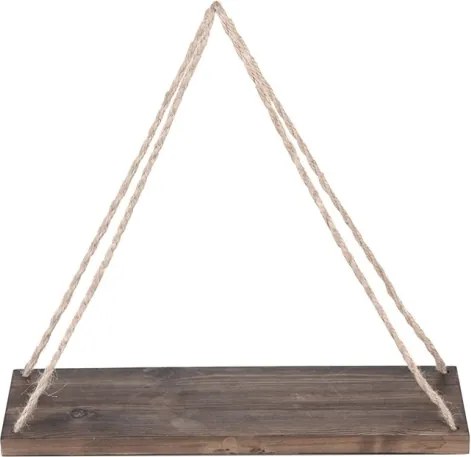 Mensola A Parete Stile Industrial In Corda E Abete Naturale Elis