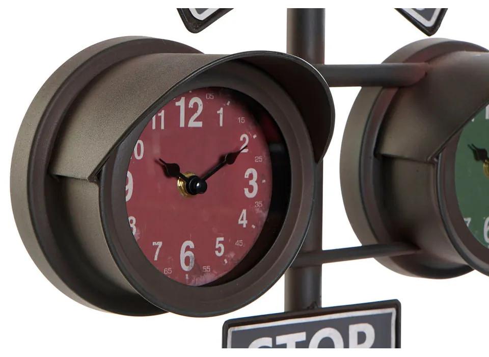 Orologio da Tavolo DKD Home Decor Nero Vetro Ferro (36 x 22 x 52 cm)
