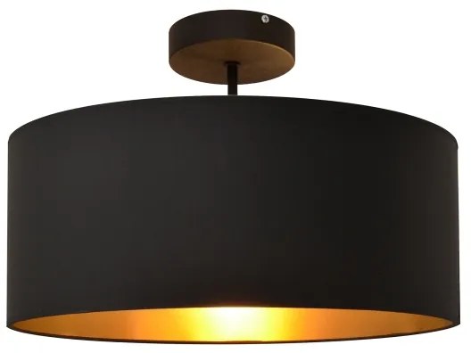 Lampadario a sospensione con supporto rigido ALBA 3xE27/15W/230V nero/oro