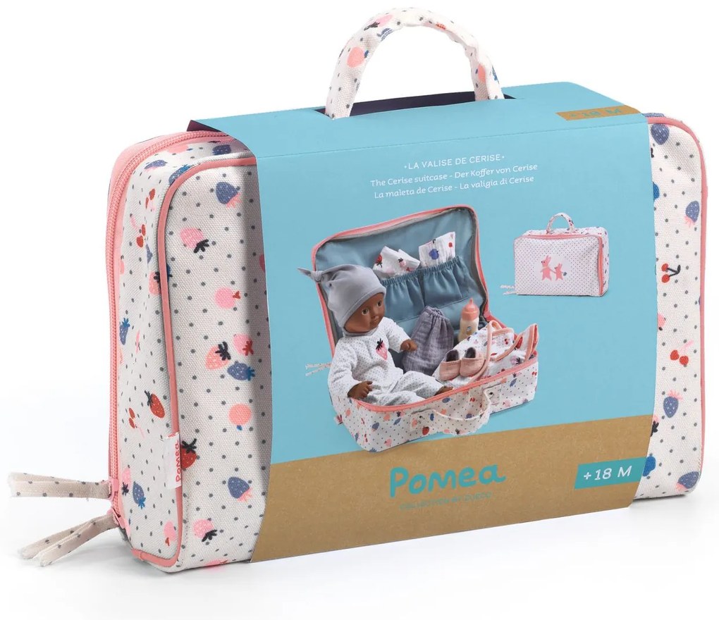 Baby Pomea - valigia con bambola Cerise e accessori