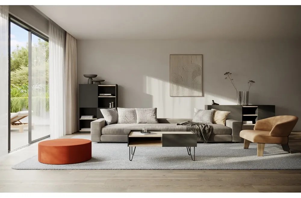 Libreria nera opaca 100x147 cm Nina - TemaHome