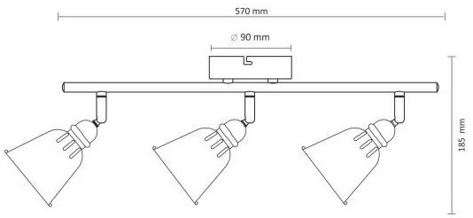 Faretto FIONA 3xE14/8W/230V nero