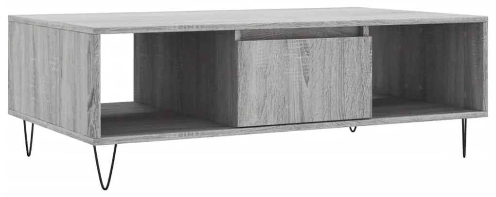 Tavolino da Salotto Grigio Sonoma 104x60x35cm Legno Multistrato