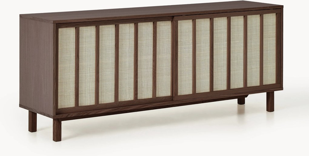 Credenza con frontali in rattan Echo