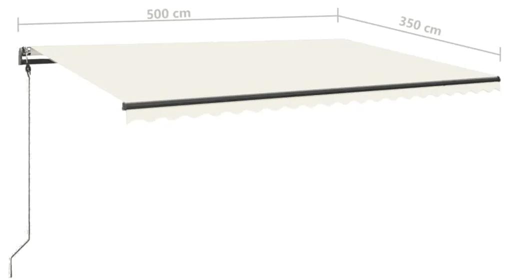 Tenda da Sole Manuale Autoportante 500x350 cm Crema