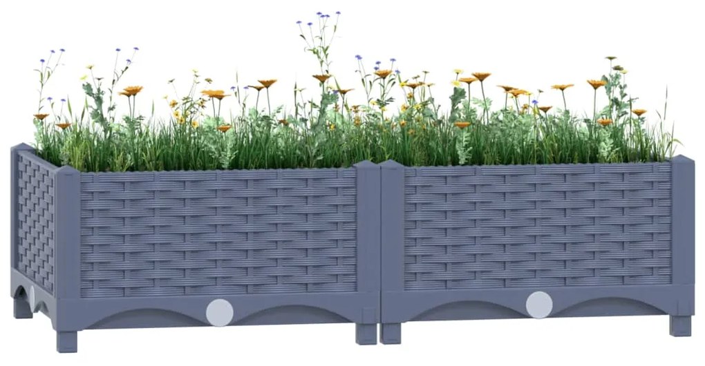 Fioriera Rialzata 80x40x23 Cm İn Polipropilene /