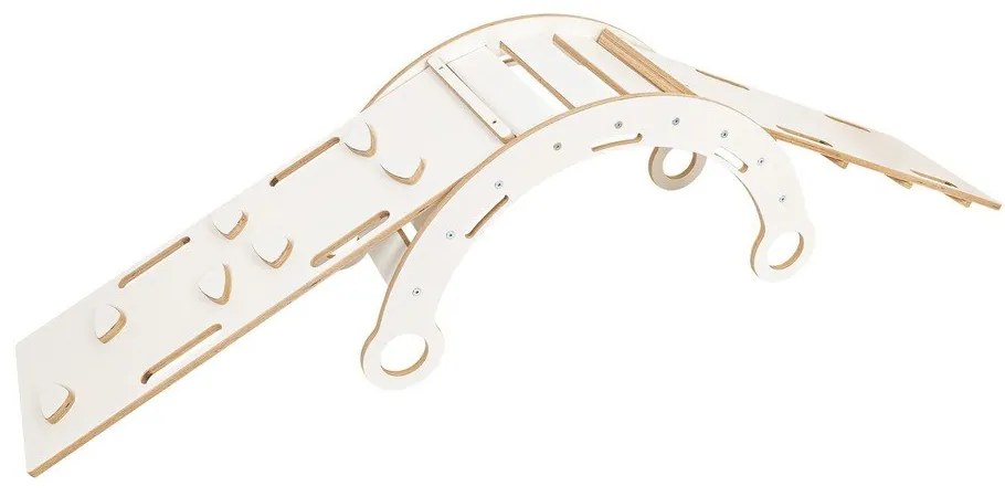 Arco a dondolo montessori bianco in pino massiccio 39x75x38 cm Montessori – Meowbaby