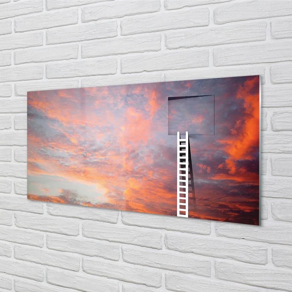 Rivestimento parete cucina Scala del cielo al tramonto 100x50 cm