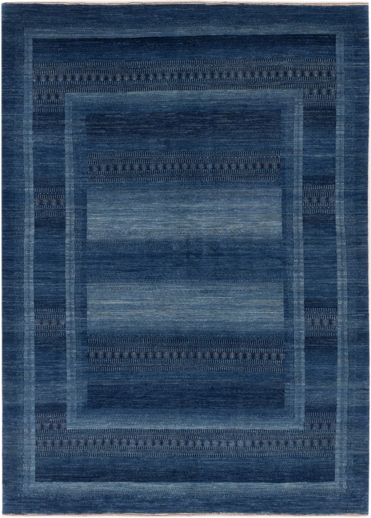 Loribaft Tappeto 180x250 Blu (Iran) Annodato A Mano