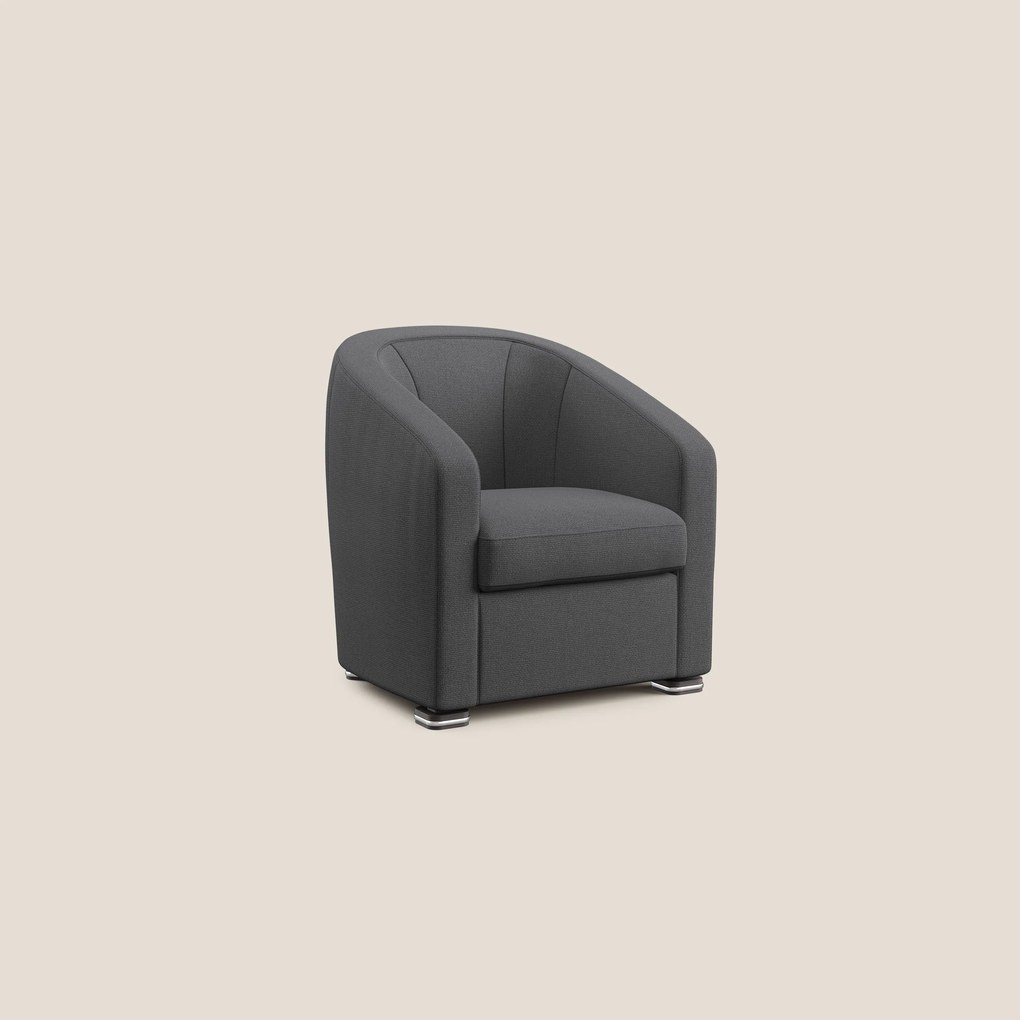 Cloe Poltroncina in tessuto smacchiabile con acqua QuickClean T08 antracite