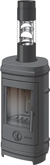 Stufa a legna INVICTA Remilly Plus 5 stelle 8.9 kW Antracite