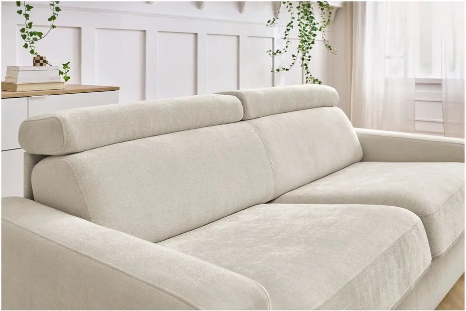 Divano color crema allungabile 195 cm Monaco – Bobochic Paris