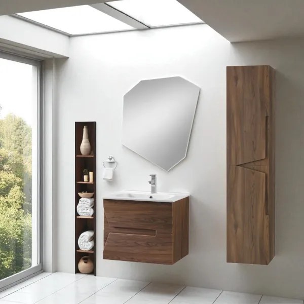 Mobile bagno 60 cm con specchio e base HAITI Tek