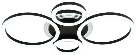 Globo 48039-40 - Lampada LED da soffitto LORETTA LED/40W/230V Ø35,5x53 cm nera