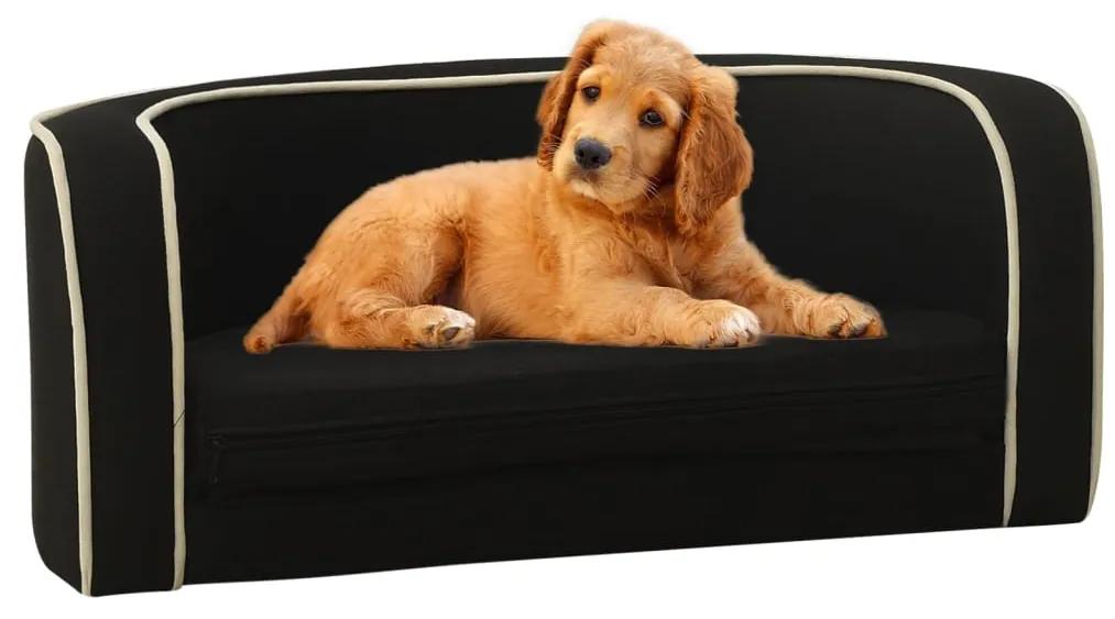 Divano cani pieghevole nero 76x71x30 cm cuscino lino lavabile