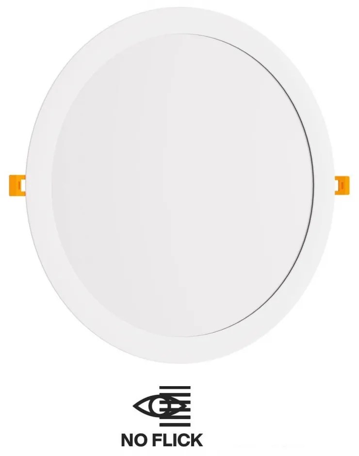 Pannello LED Rotondo 30W, 3.000lm, no Flickering, Foro Ø278-285mm Colore Bianco Caldo 3.000K