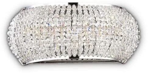 Pasha' applique a parete in cristallo 3 luci attacco g9 cromo lampa...