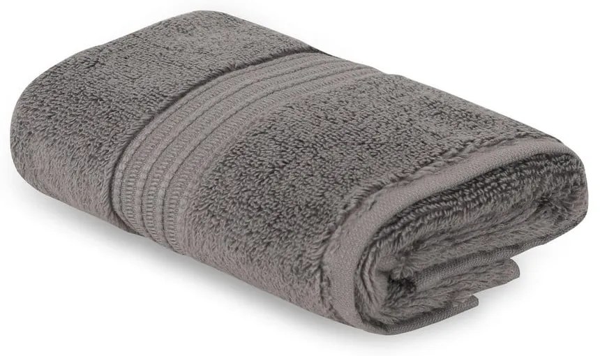 Asciugamano in cotone grigio scuro 50x30 cm Chicago - Foutastic