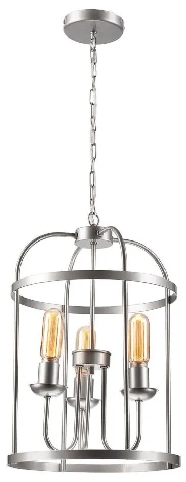 Lampadario a sospensione con catena CONSTANTINE 3xE27/60W/230V cromo