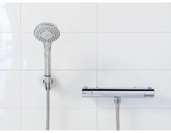 WENKO 24918100 - Doccetta BASIC LINE 9,5x9,5 cm cromo lucido/argento