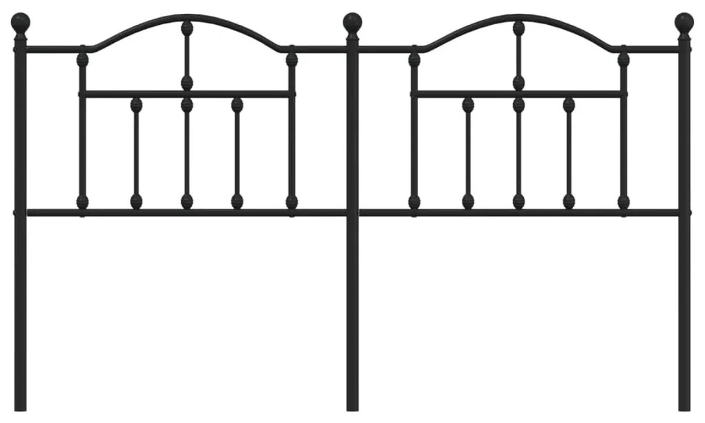 Testiera in metallo nero 160 cm