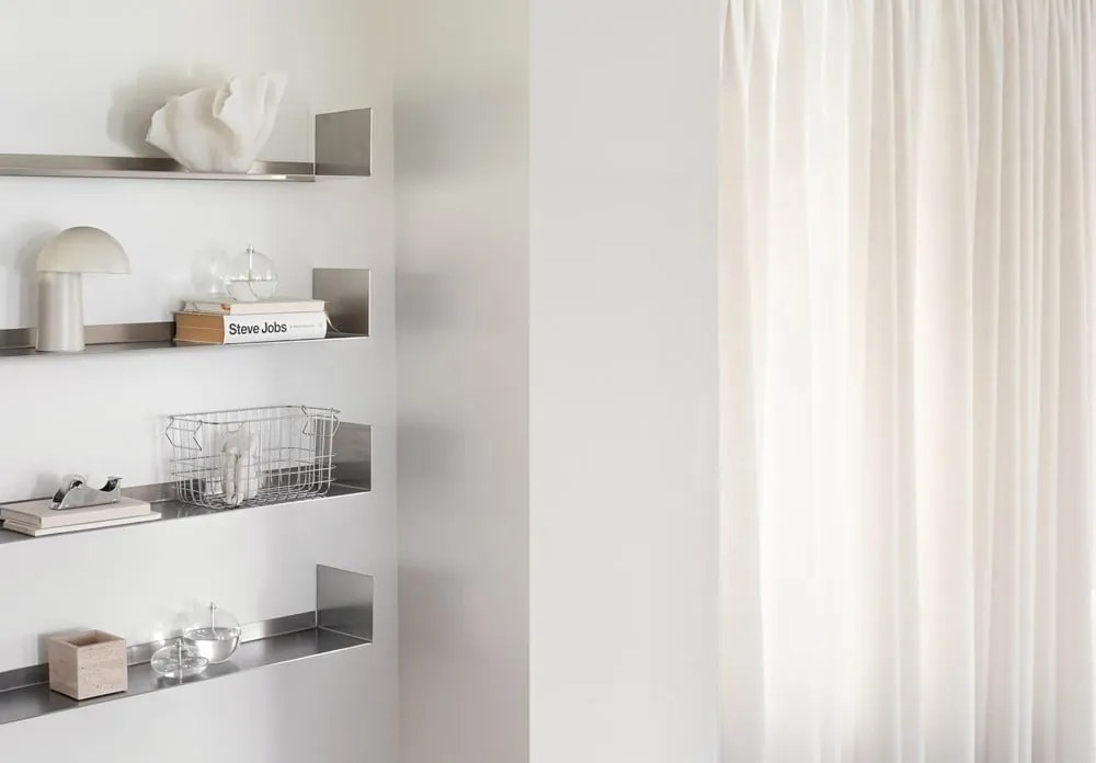 Mensola color argento opaco in acciaio 80,5 cm Float – Mette Ditmer Denmark