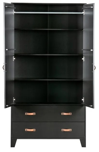 Armadio in pino nero 94x180 cm Dian - WOOOD