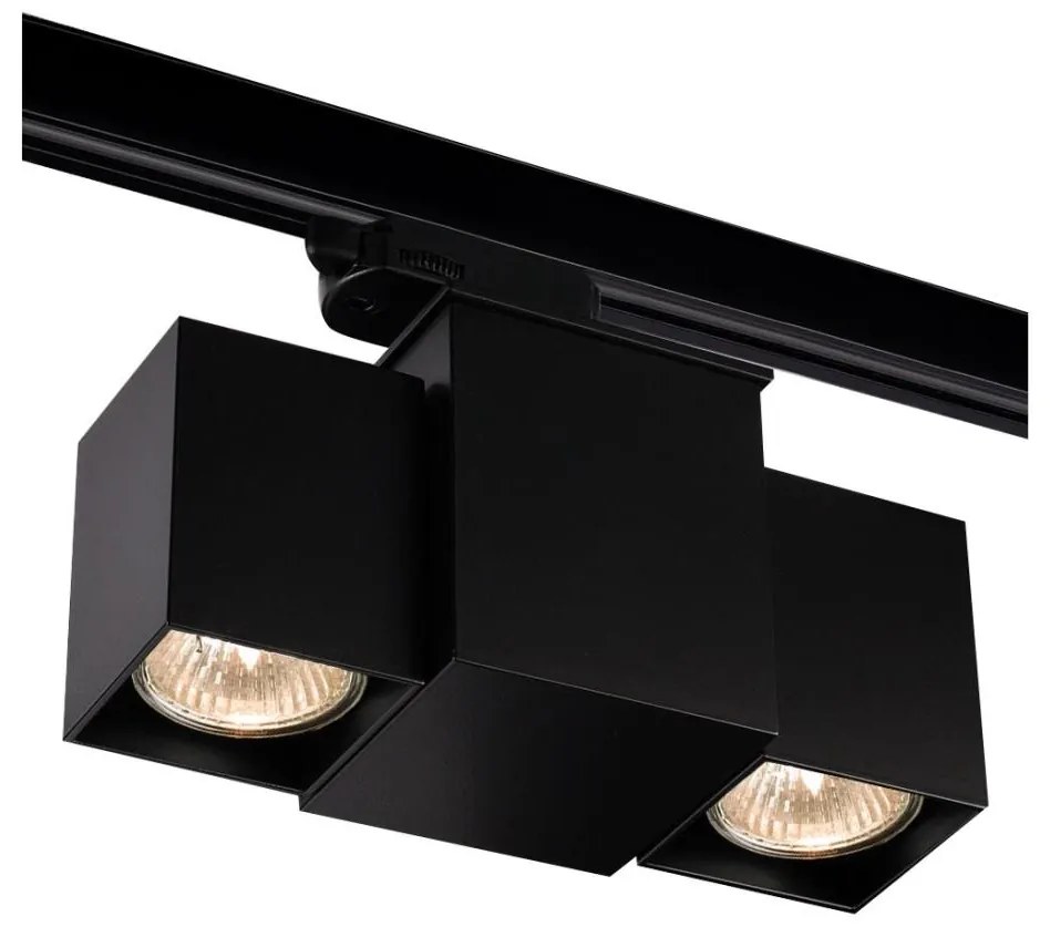 Shilo 6631 - Faretto per sistema a binario BIZEN 2xGU10/15W/230V nero