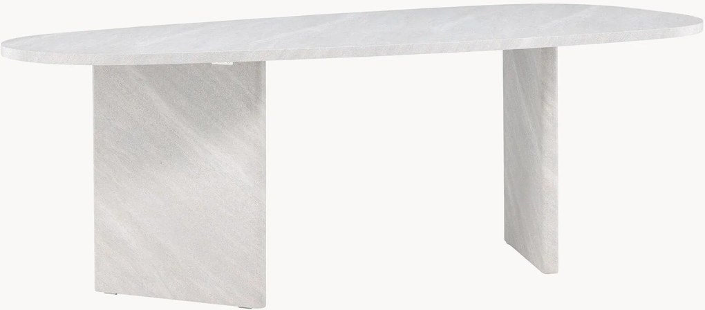 Tavolo ovale effetto pietra Grönvik, 220 x 100 cm